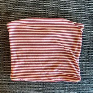 Brandy Melville Pink Striped Tube Top